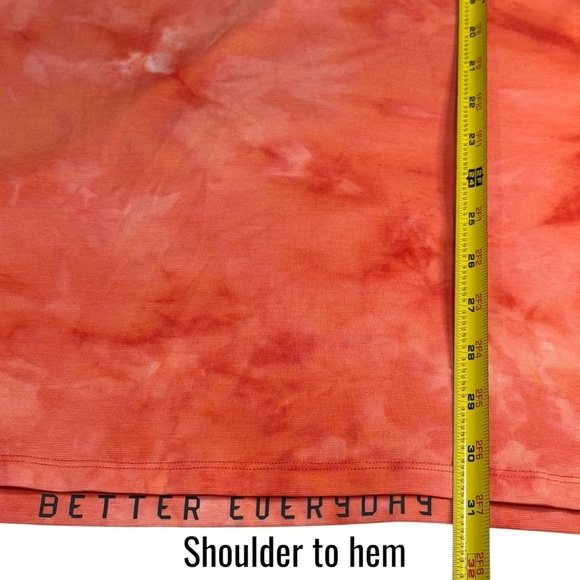 LuLuLemon DDWZ Orange Tie Dye Always Agile Short Sleeve Athletic Top Men's XL - Picture 9 of 9